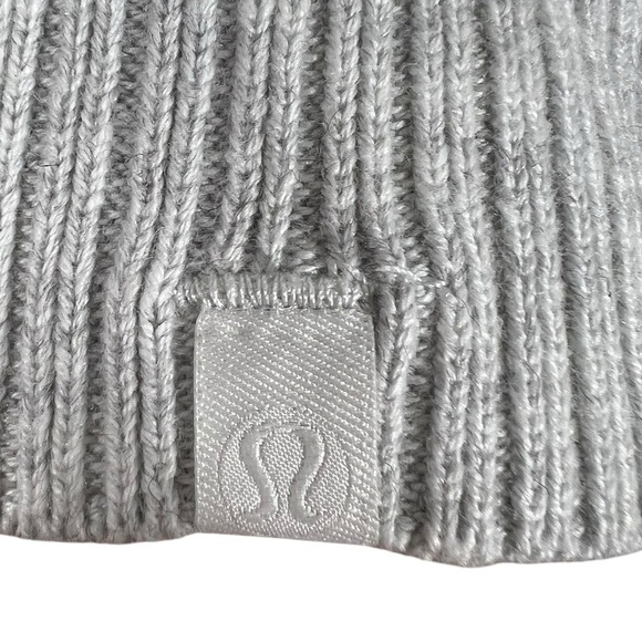 LULULEMON Grey "Keep it cozy dress" Fitted Knit stretch lightweight sweater 2 - Picture 6 of 10